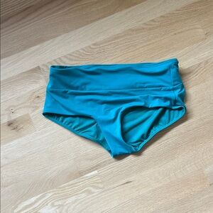 Athleta Teal High-Waisted Swim Bottoms